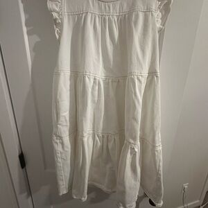 ARULA White Tiered Dress